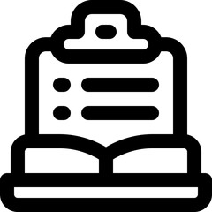 clipboard line icon. Clean and minimalist vector icon for websites, mobile apps, presentations, and logos. Fully scalable and customizable for any project.