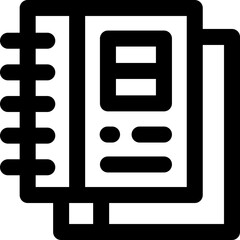 notebook line icon. Clean and minimalist vector icon for websites, mobile apps, presentations, and logos. Fully scalable and customizable for any project.