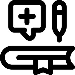 health education line icon. Clean and minimalist vector icon for websites, mobile apps, presentations, and logos. Fully scalable and customizable for any project.