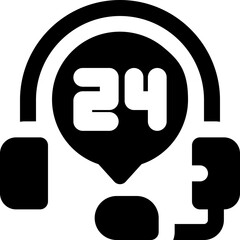 customer support glyph icon. Strong and solid vector icon for websites, mobile interfaces, presentations, and visual branding. High quality and easy to edit.