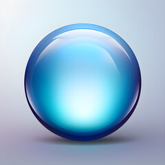 Fototapeta premium High resolution high clarity image of Blue gradient blob, deep cobalt to sky tone, smooth edges and subtle inner glow, tech design asset, transparent background, gentle shadows, seamless surface, simp