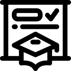 study program line icon. Clean and minimalist vector icon for websites, mobile apps, presentations, and logos. Fully scalable and customizable for any project.