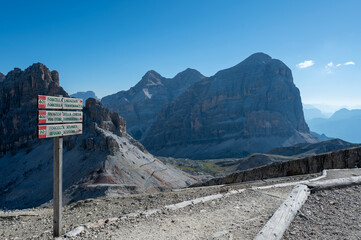 The view of the Tofana massif from the Lagazuoi