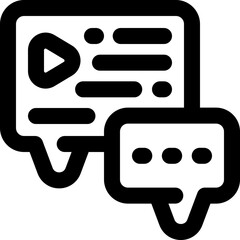 chat line icon. Clean and minimalist vector icon for websites, mobile apps, presentations, and logos. Fully scalable and customizable for any project.