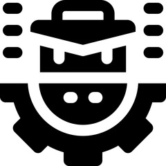 management glyph icon. Strong and solid vector icon for websites, mobile interfaces, presentations, and visual branding. High quality and easy to edit.