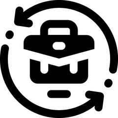 workflow glyph icon. Strong and solid vector icon for websites, mobile interfaces, presentations, and visual branding. High quality and easy to edit.