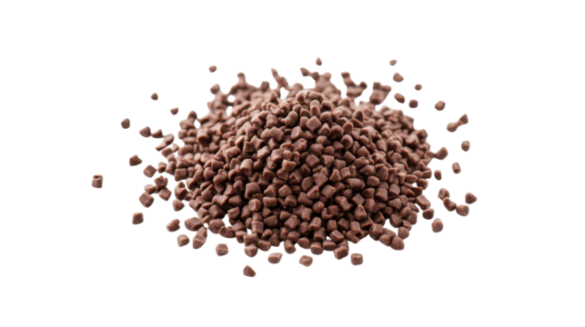 The image shows a pile of SOP Potash Granular (Sulfate of Potash) on white background 