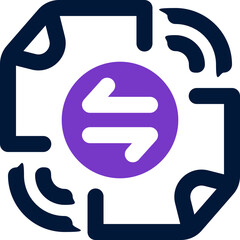 data sharing duotone icon. Sleek and modern vector icon for websites, mobile apps, marketing materials, and corporate design. Fully scalable and ready to use.