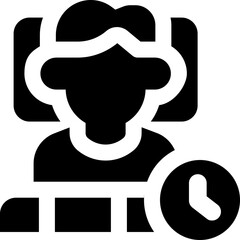 sleep glyph icon. Strong and solid vector icon for websites, mobile interfaces, presentations, and visual branding. High quality and easy to edit.