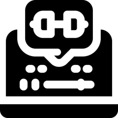 tutorial glyph icon. Strong and solid vector icon for websites, mobile interfaces, presentations, and visual branding. High quality and easy to edit.