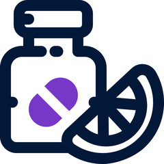 vitamin duotone icon. Sleek and modern vector icon for websites, mobile apps, marketing materials, and corporate design. Fully scalable and ready to use.