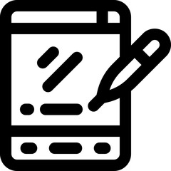 tablet line icon. Clean and minimalist vector icon for websites, mobile apps, presentations, and logos. Fully scalable and customizable for any project.