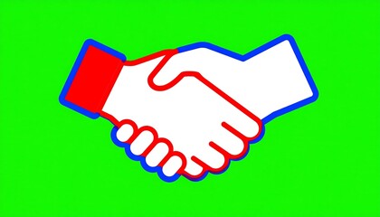 Fototapeta premium Handshake Agreement Green Screen.