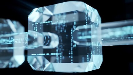 Futuristic Crystal Connection. - Powered by Adobe