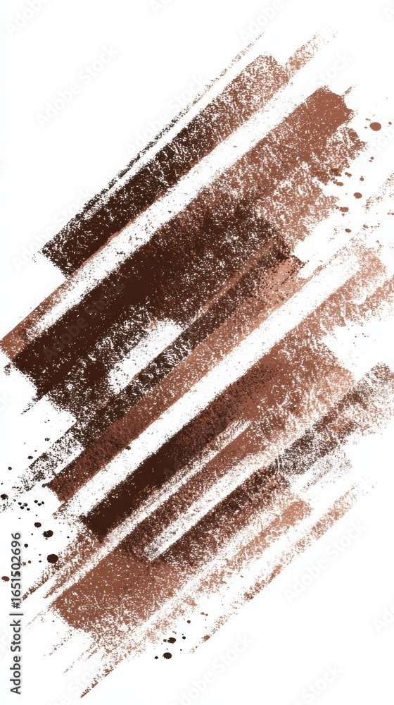 Poster artistic brush strokes in varying shades of brown create a textured abstract background for design a