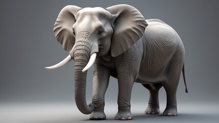 Obraz premium Majestic elephant standing tall with powerful presence, ready for conservation efforts