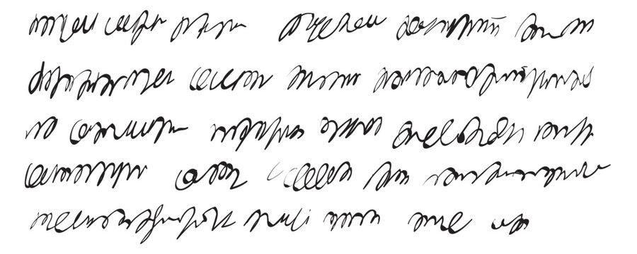 Vintage handwriting letter, retro unreadable text
