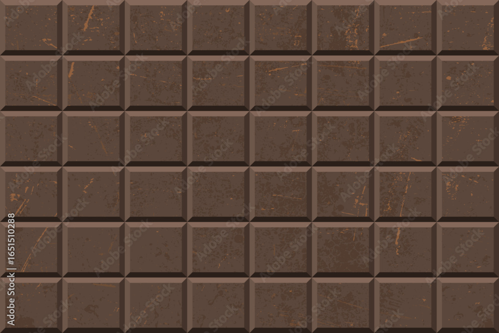 Poster a seamless pattern of brown squares with a textured surface, reminiscent of a confection. the arrang