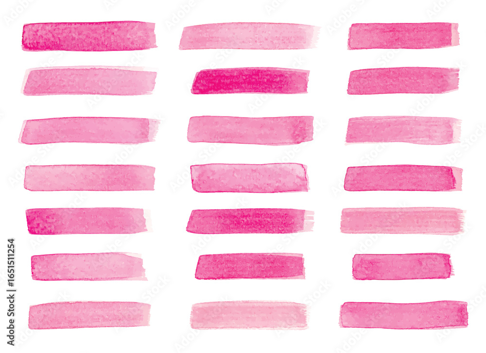 Poster a white background has a pattern created from a collection of pink brush strokes, arranged in a grid