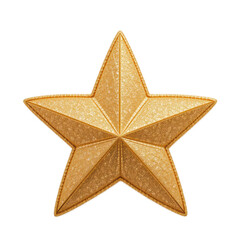 Fototapeta premium Golden Christmas Star Decoration on transparent png Background