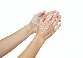 Hand washing stock photo: proper hygiene and sanitation image