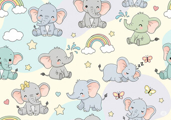 Obraz premium cute pattern animal