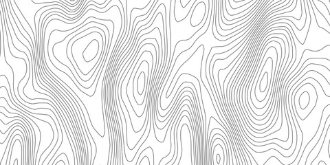 Fototapeta premium Abstract wavy topographic map. Abstract wavy and curved lines background. Abstract geometric topographic contour map background. 
