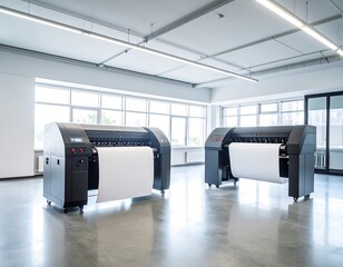 Large format printers in a modern print shop