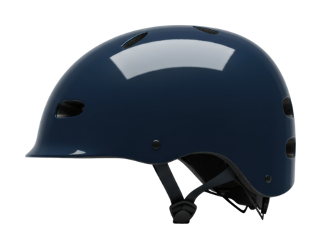 Protective action helmet for extreme sports enthusiasts outdoor adventure environment side concept isolated on transparent background