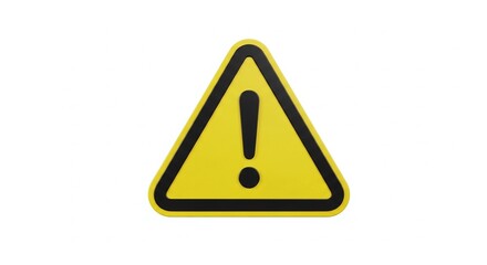 Warning Sign Triangle Isolated on White Background