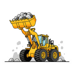 Dynamic Cartoon Illustration Heavy Yellow