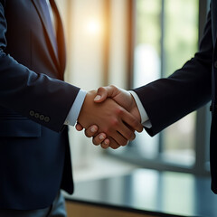 Business Partnership Agreement Close-up of a Handshake
