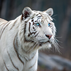 Fototapeta premium white tiger portrait