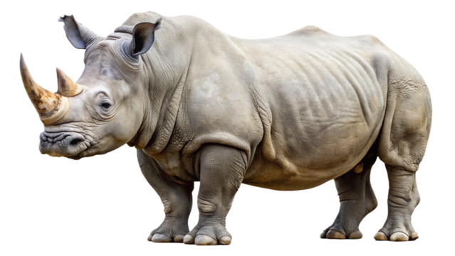 rhino isolated on white background