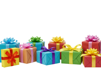 Gift wrapping celebration home decorative objects festive atmosphere joyful surprises isolated on transparent background