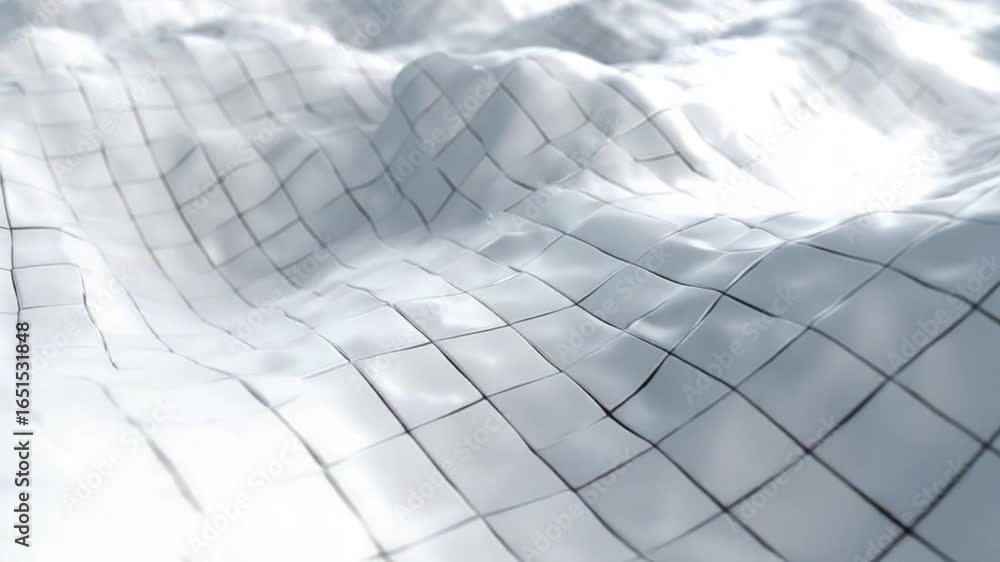 Poster an abstract display of a softly contoured surface, reminiscent of a digitally rendered landscape, cr