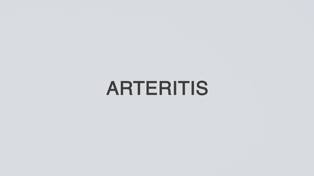 Arteritis diagnosed with a hand holding a stethoscope on a white background, highlighting artery health, vascular assessment, medical evaluation, and patient care