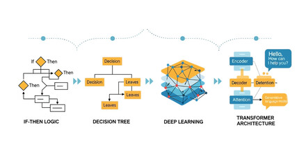 Progression Of Machine Learning: From If-Then Logic To Transformer Architecture