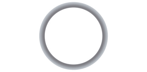 Realistic Silver Metal Ring Vector Illustration.	