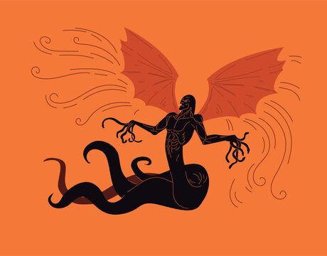greek mythology monstrous typhon  creating wind