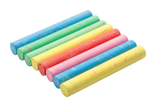 Creative chalk art activities for kids home visual art indoor engaging learning concepts isolated on transparent background