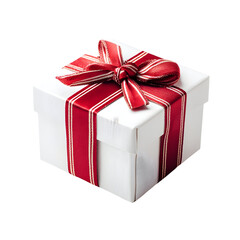 Obraz premium Wrapped Gift Box with Ribbon Bow Holiday Illustration