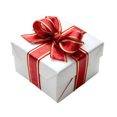 Obraz premium Wrapped Gift Box with Ribbon Bow Holiday Illustration