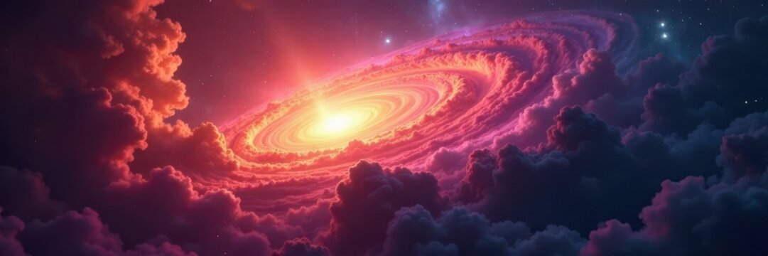 Cosmic dust clouds collapse, forming a protostar , Milky Way, Andromeda Galaxy, jets