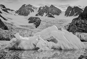 glacier in the mountains
