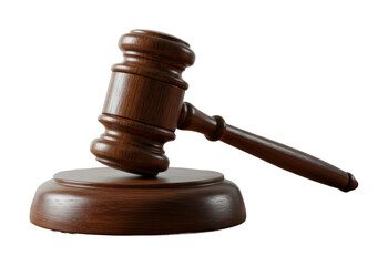 Courtroom action justice delivered legal venue of gavel professional environment legal concept isolated on transparent background