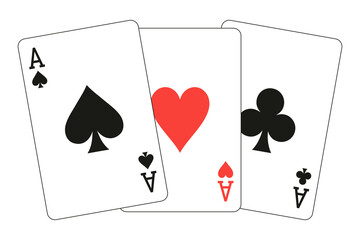 three aces poker cards png playing spades hearts clubs transparent