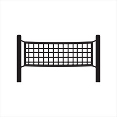 Black silhouette of a volleyball net on a white background sports net sports equipment