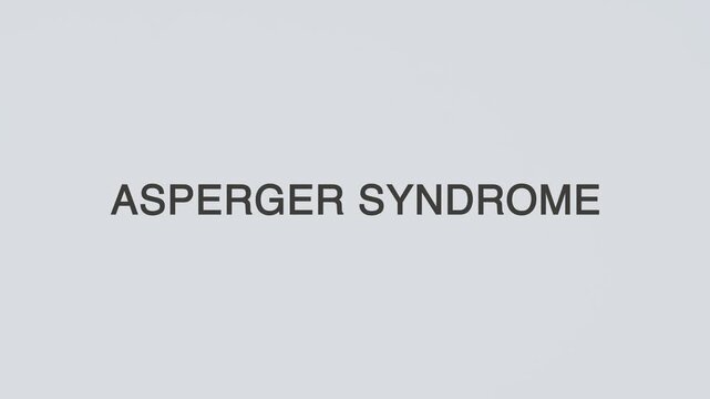 Asperger syndrome diagnosed with a hand holding a stethoscope on a white background, highlighting neurodevelopmental health, behavioral assessment, medical evaluation, and patient care