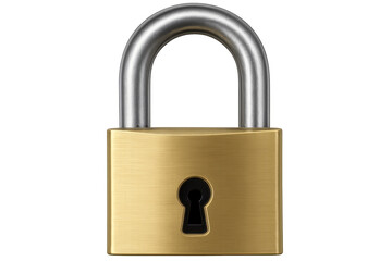 Naklejka premium Closed padlock ensuring security on transparent background
